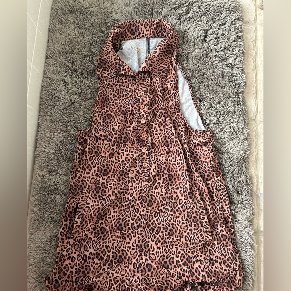 SKATIE bathing suit cover up, cheetah ROMPER